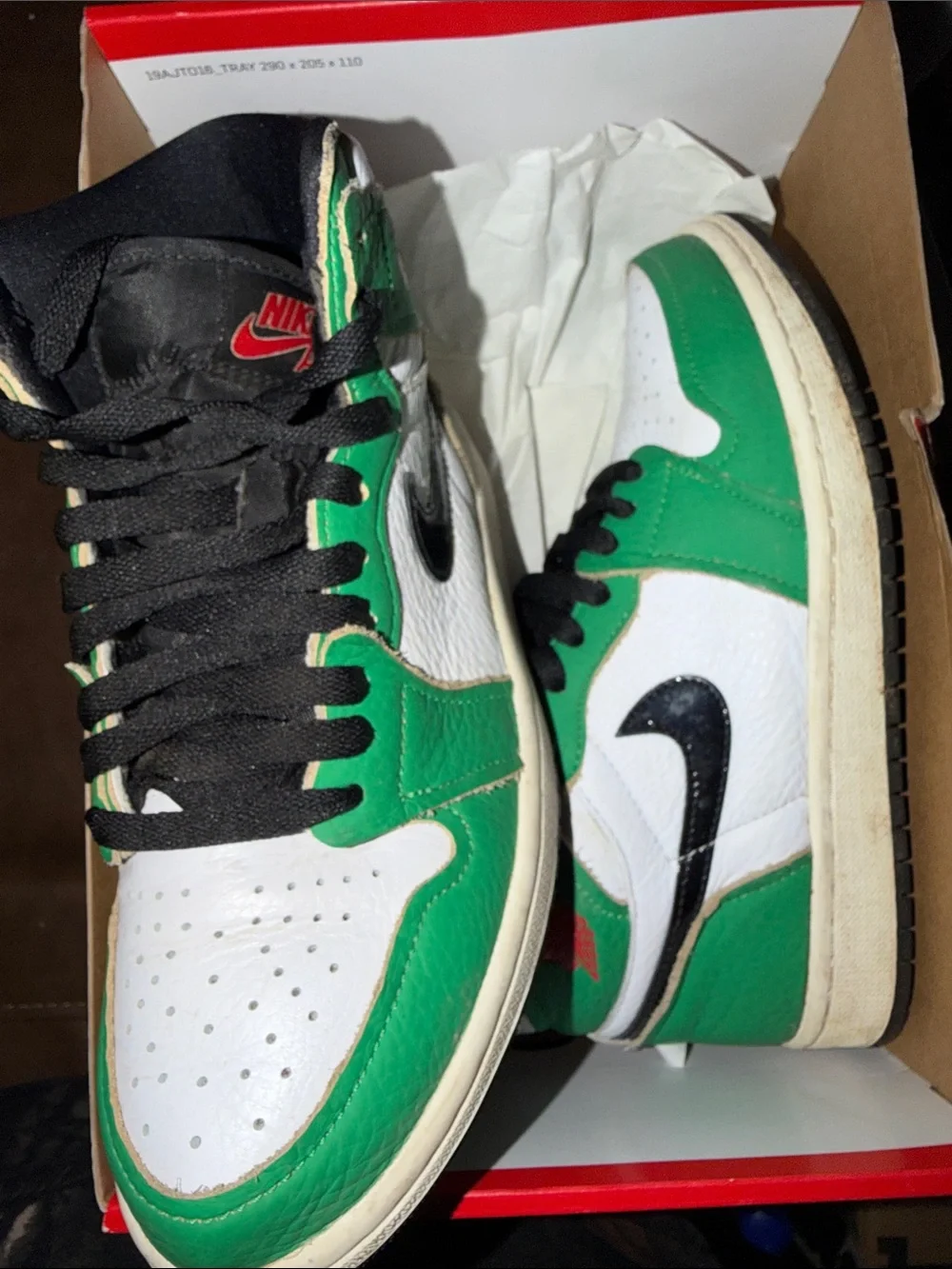 Nike Kids Green White Black High-Top Sneakers